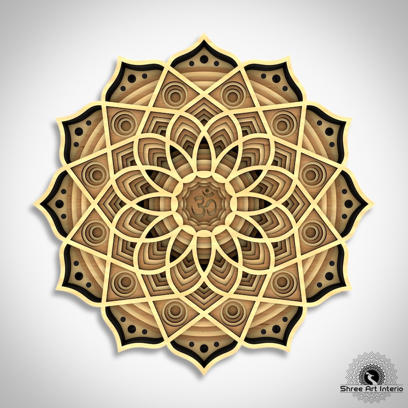 Download DTFMA07 Multilayer Laser Cut DXF design file Mandala SVG ...