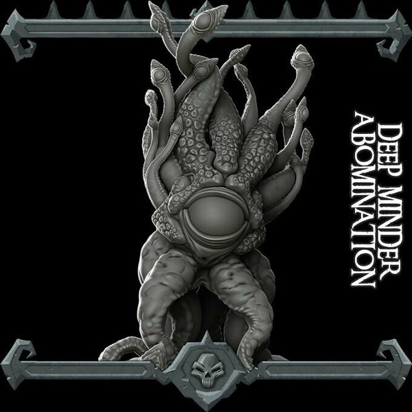 DEEP MINDER ABOMINATION - Miniature | Many Size Options |Dungeons and dragons | Cthulhu  | Pathfinder | War Gaming