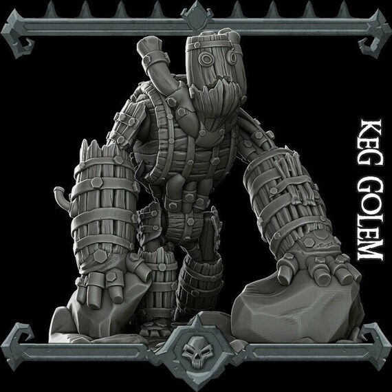 KEG GOLEM Miniature Many Size Options dungeons and Etsy