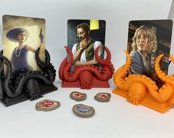 Arkham Horror LCG Investigator Stands - Cthulhu Tentacles Set of 6 Different Colours or all in black or bronze