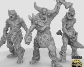 Plague Demons with Swords Resin Models for Dungeons Dragons Board RPGs