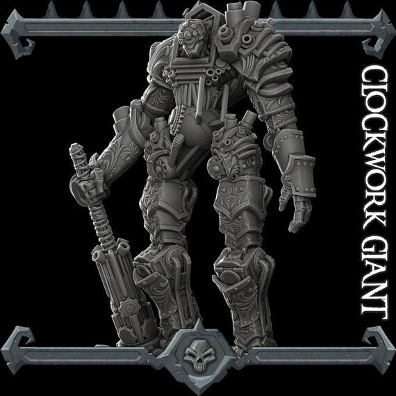 CLOCKWORK GIANT Miniature All Sizes Dungeons and Dragons Etsy