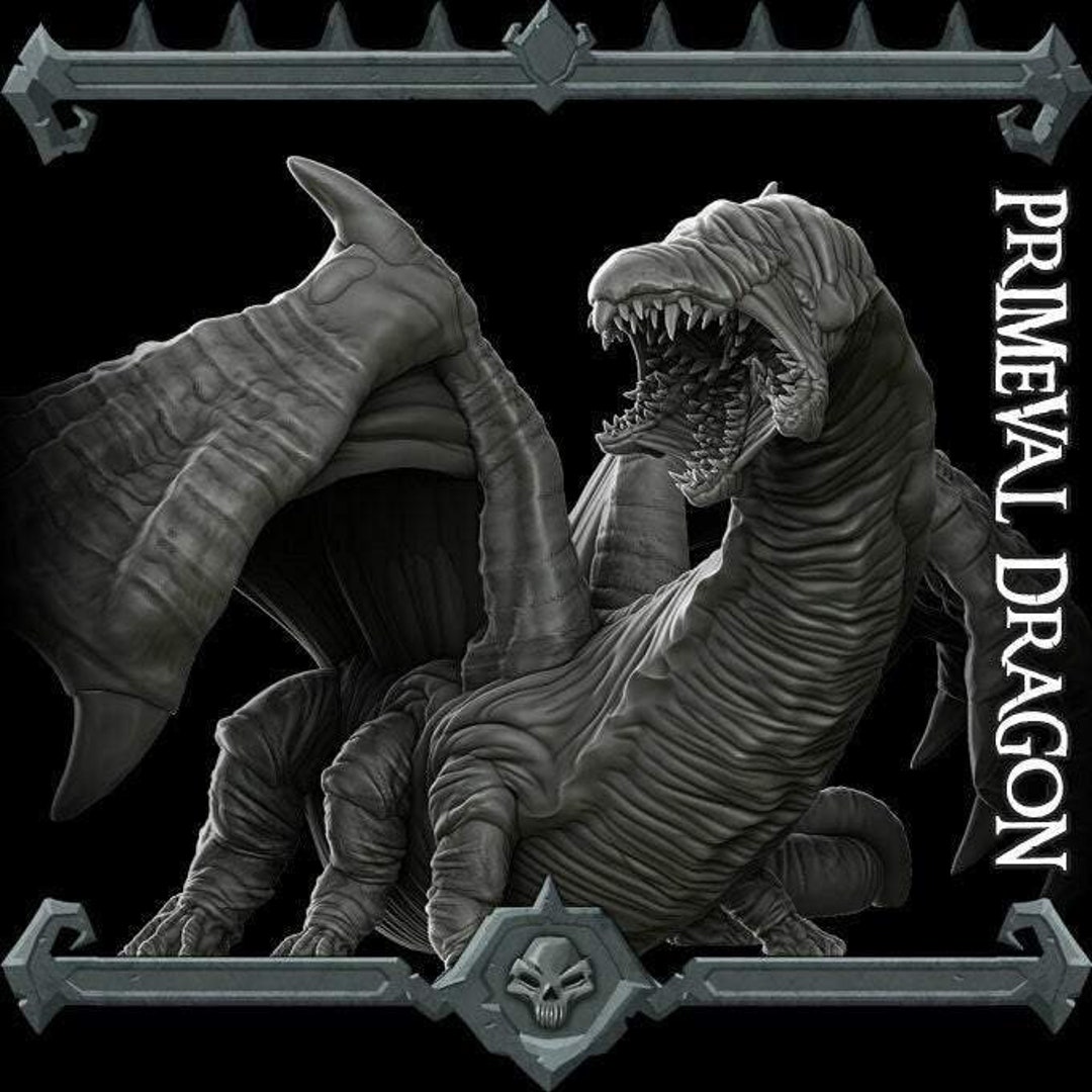 PRIMEVAL DRAGON Epic Sized Model Dungeons and Dragons - Etsy