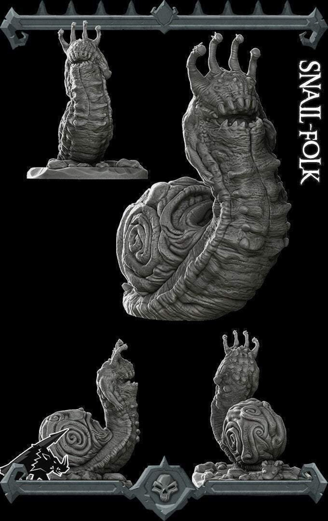 SNAIL FOLK Miniature Dungeons and dragons Cthulhu Etsy