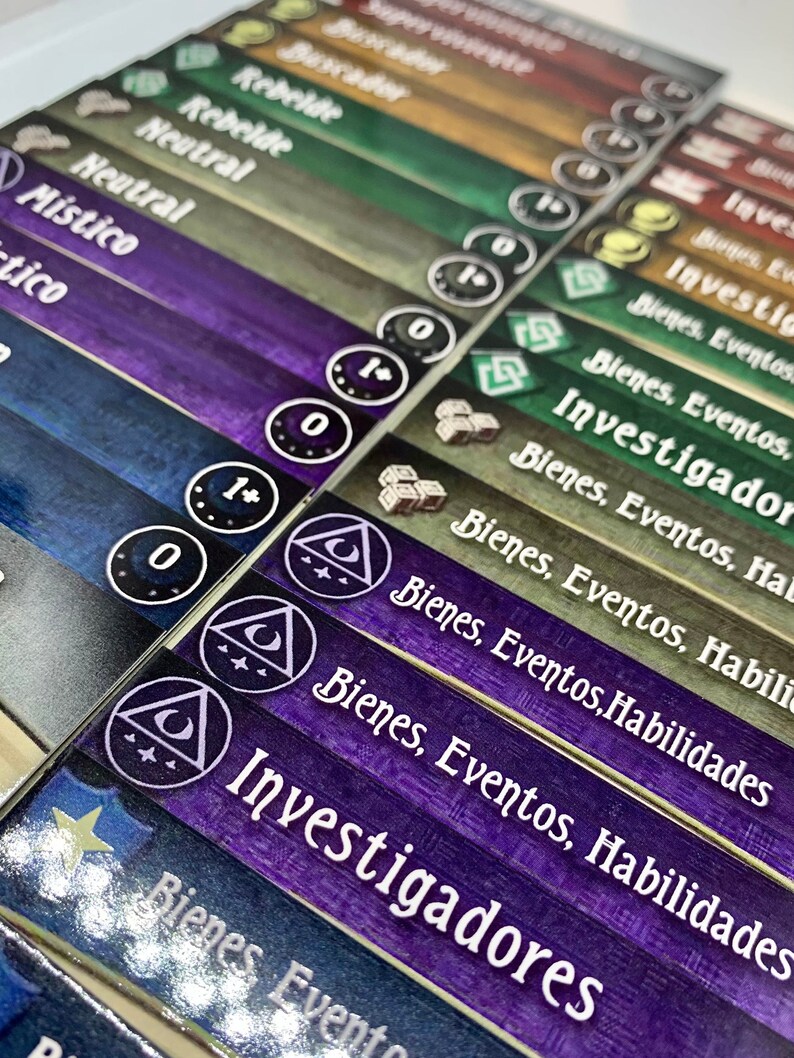 Lengua Española Divisores de caja de cubierta Arkham Horror El Juego de Cartas Tarjetas impresas únicas de alta calidad imagen 10