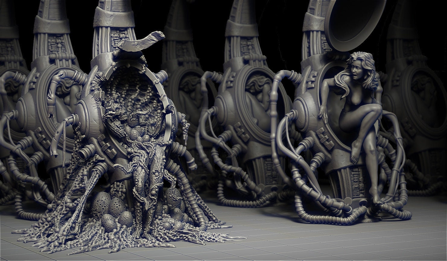 Waking Up To A Nightmare Diorama, Alien, Giger, Xenomorph