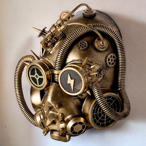 Handmade Sci Fi Mask for Desk or Wall Display (or to wear) Robot | Cosplay | DJ | Steampunk