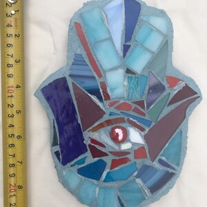 Breaking Glass 6x9 Mosaic Hamsa image 8