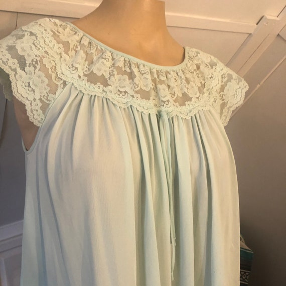 Vintage Gilead Nightgown, Medium, Mint Green, Wom… - image 2