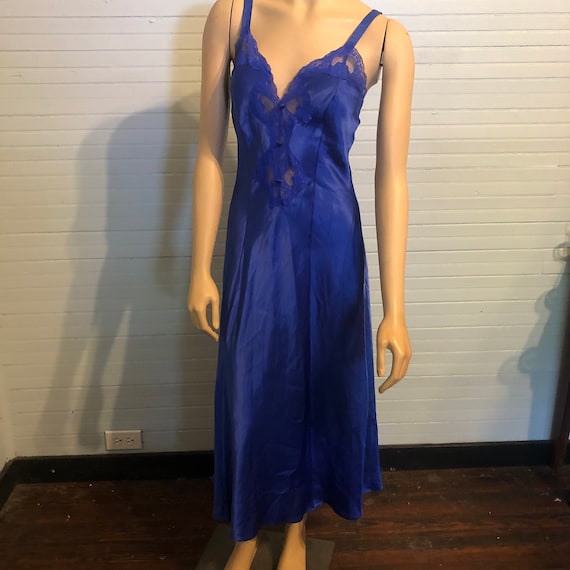 Vintage Maidenform Nightgown, Small, Blue, Polyes… - image 1