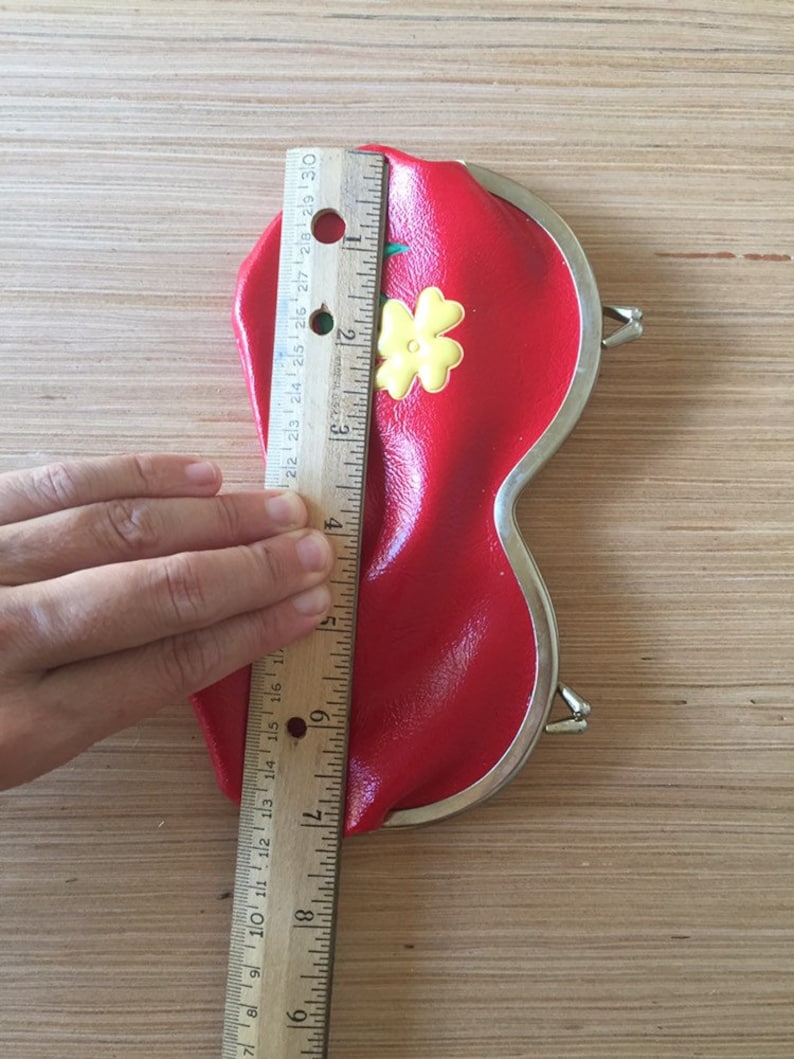Vtg Red Coin Purse