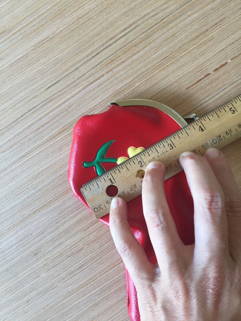 Vtg Red Coin Purse