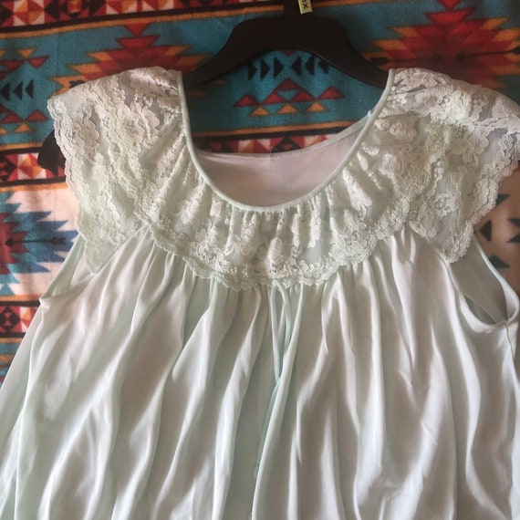 Vintage Gilead Nightgown, Medium, Mint Green, Wom… - image 6