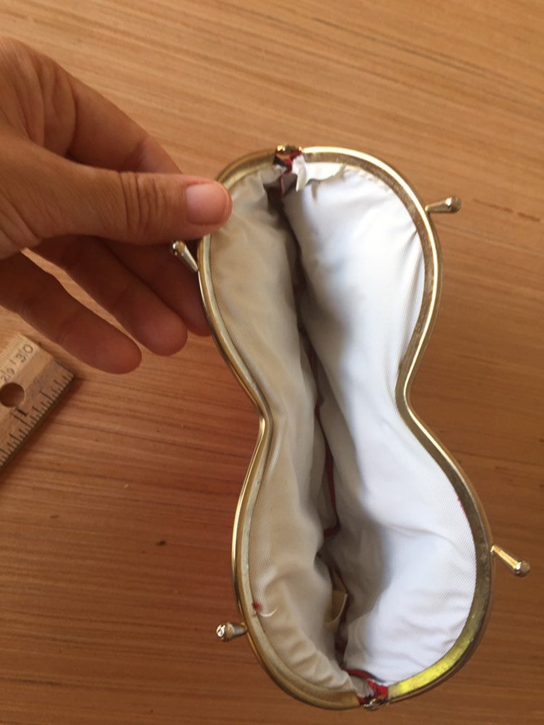 Vtg Red Coin Purse
