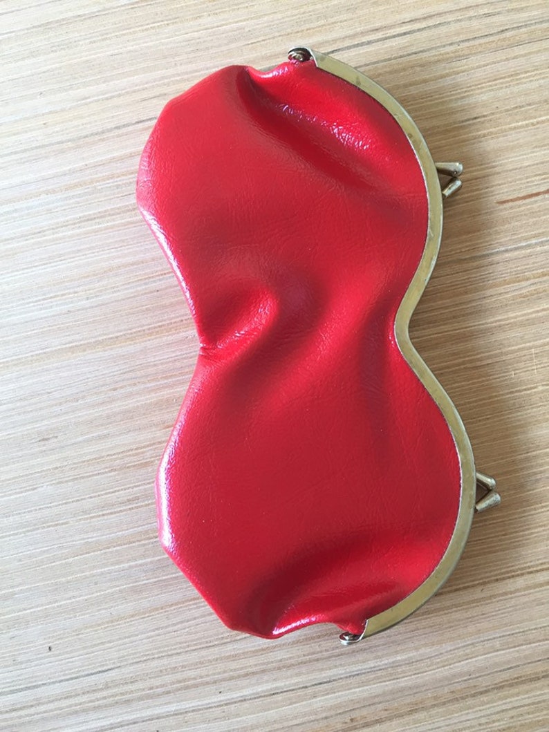 Vtg Red Coin Purse