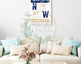 CUSTOM GPS Coordinates Print