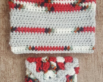 Kids crochet purse and granny square wallet