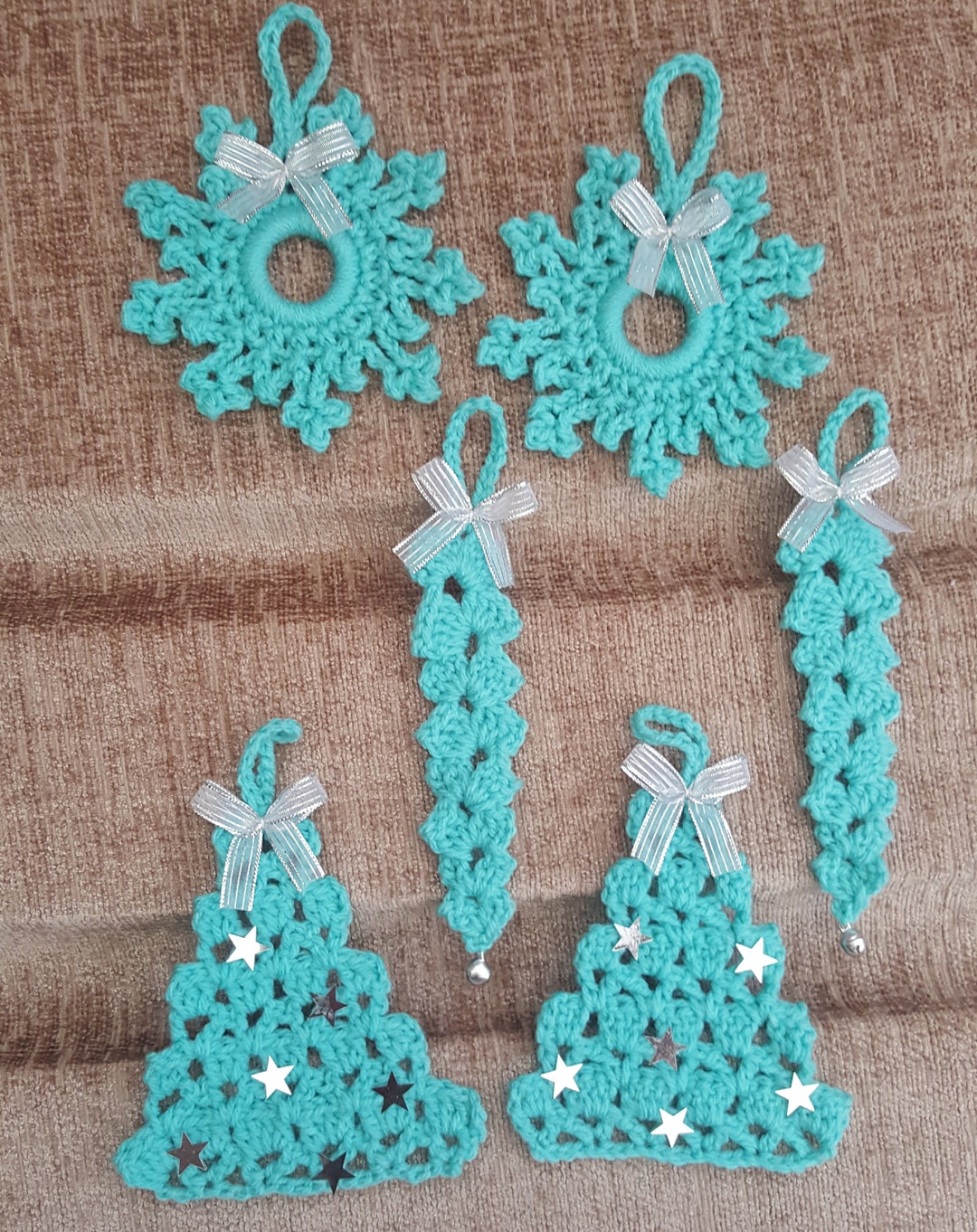 Christmas Tree Decoration, Set of 6 Etsy