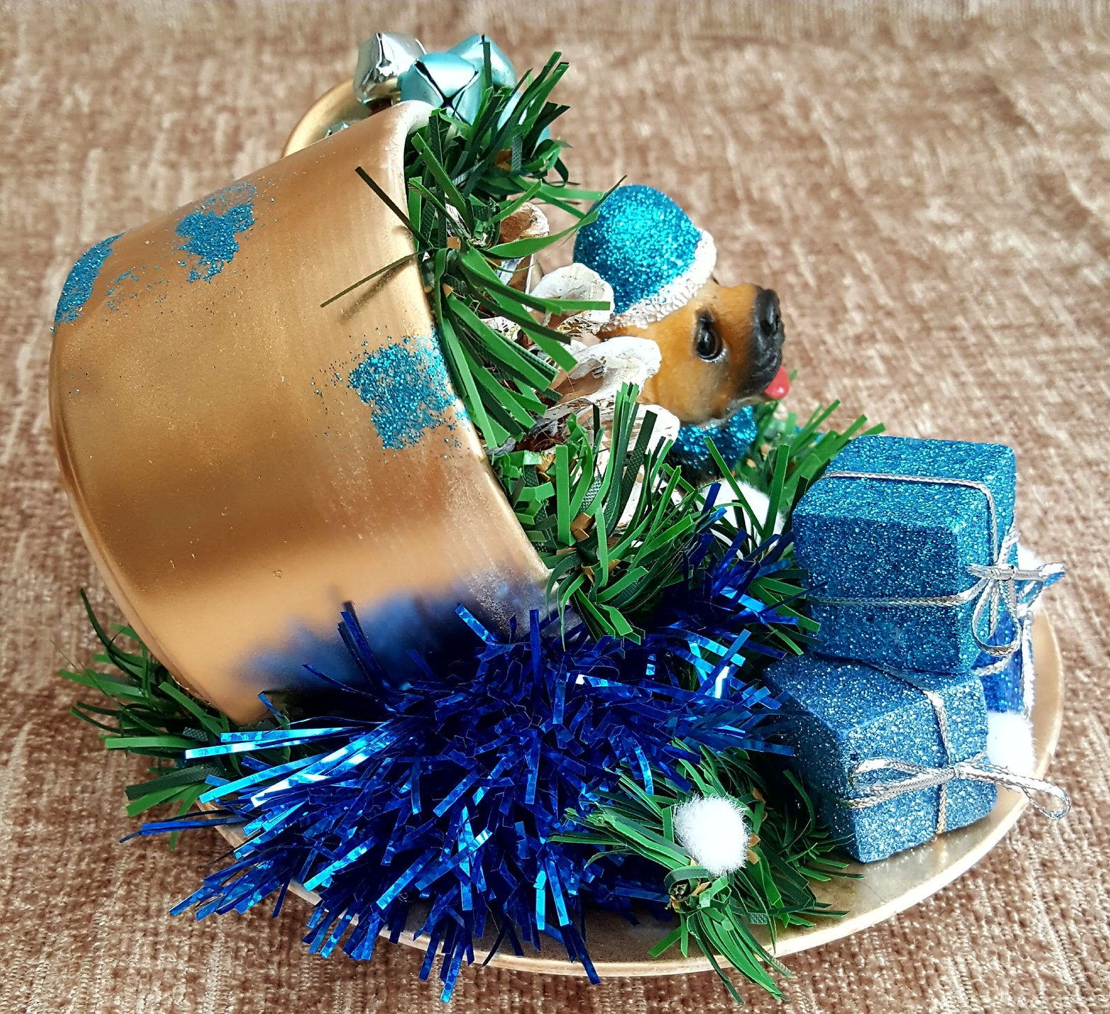 Christmas Tea Cup Decor Etsy