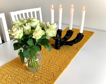 Crochet table runner pattern, Fiery Dragonflies, ByMimzan