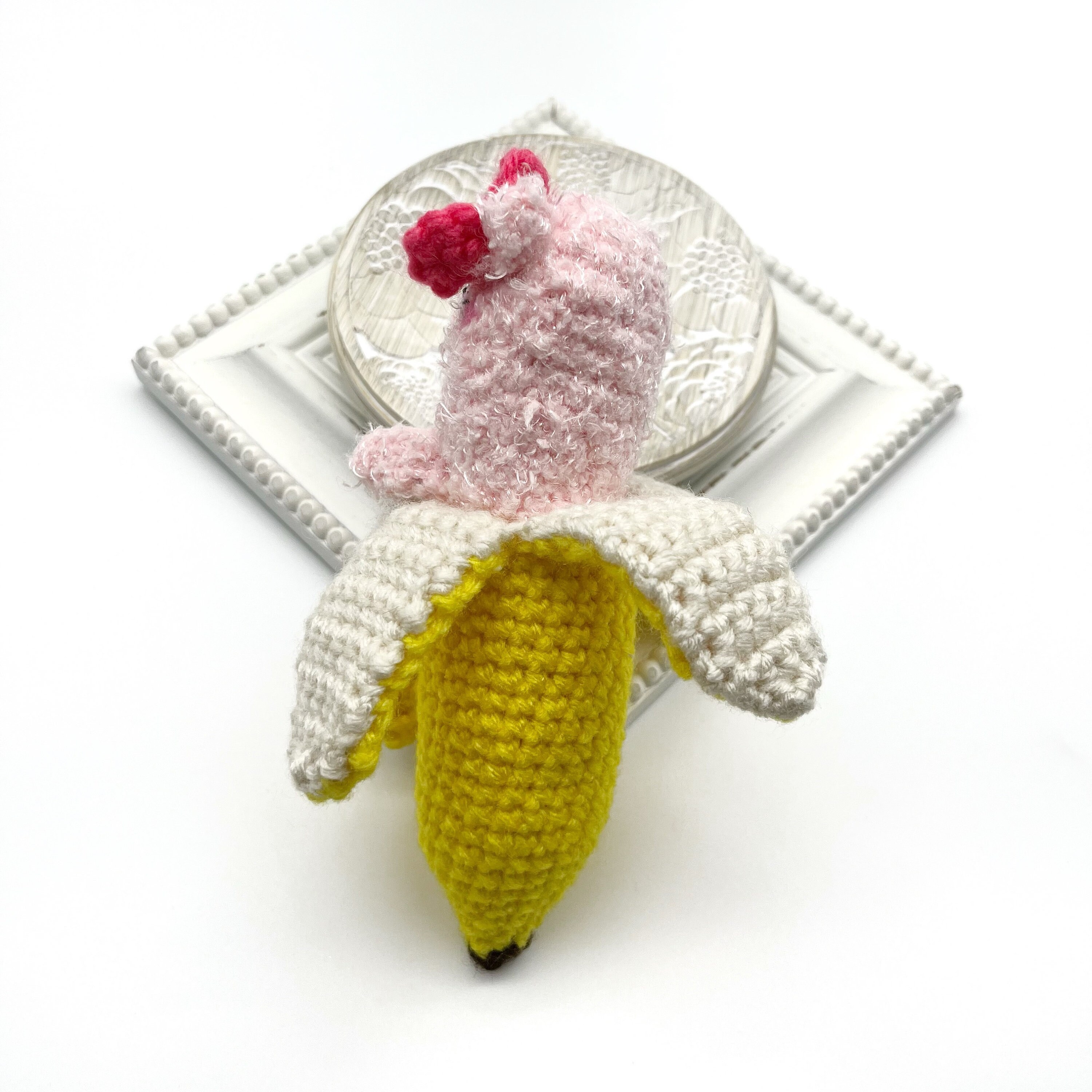 Kawaii Banana Cat Plush Amigurumi Banana Cat Crochet Cat Doll Etsy