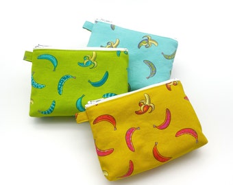 Kawaii Banana Pouch Small Cosmetic Pouch Lip Holder Coin Purse Card Holder Zipper Pouch Travel Pouch Birthday Holidays Gift For Her