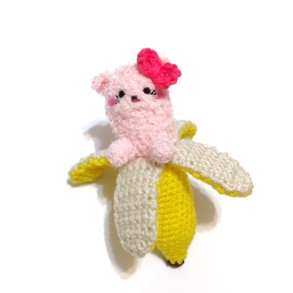 Kawaii Banana Cat Plush Amigurumi Banana Cat Crochet Cat Doll Etsy
