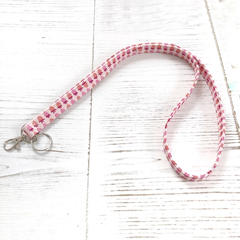 Kawaii Pink Strawberry Lanyard Key Strap Key Holder ID Budge Lanyard Key Lanyard Kay Chain Gift for Her