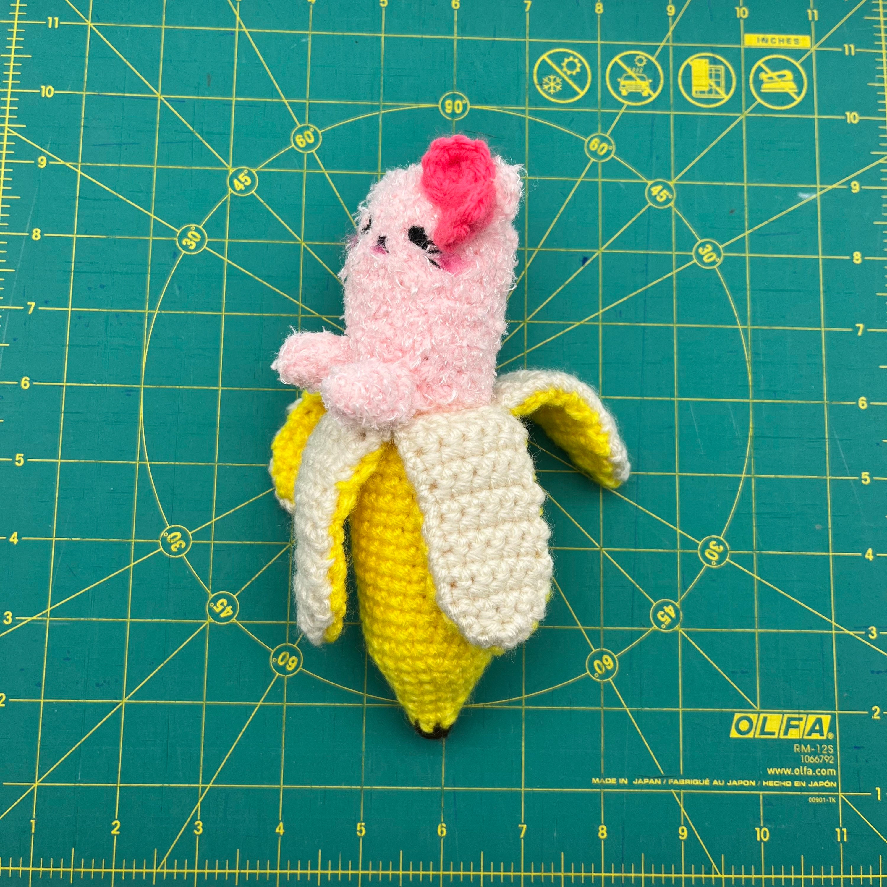 Kawaii Banana Cat Plush Amigurumi Banana Cat Crochet Cat Doll Etsy