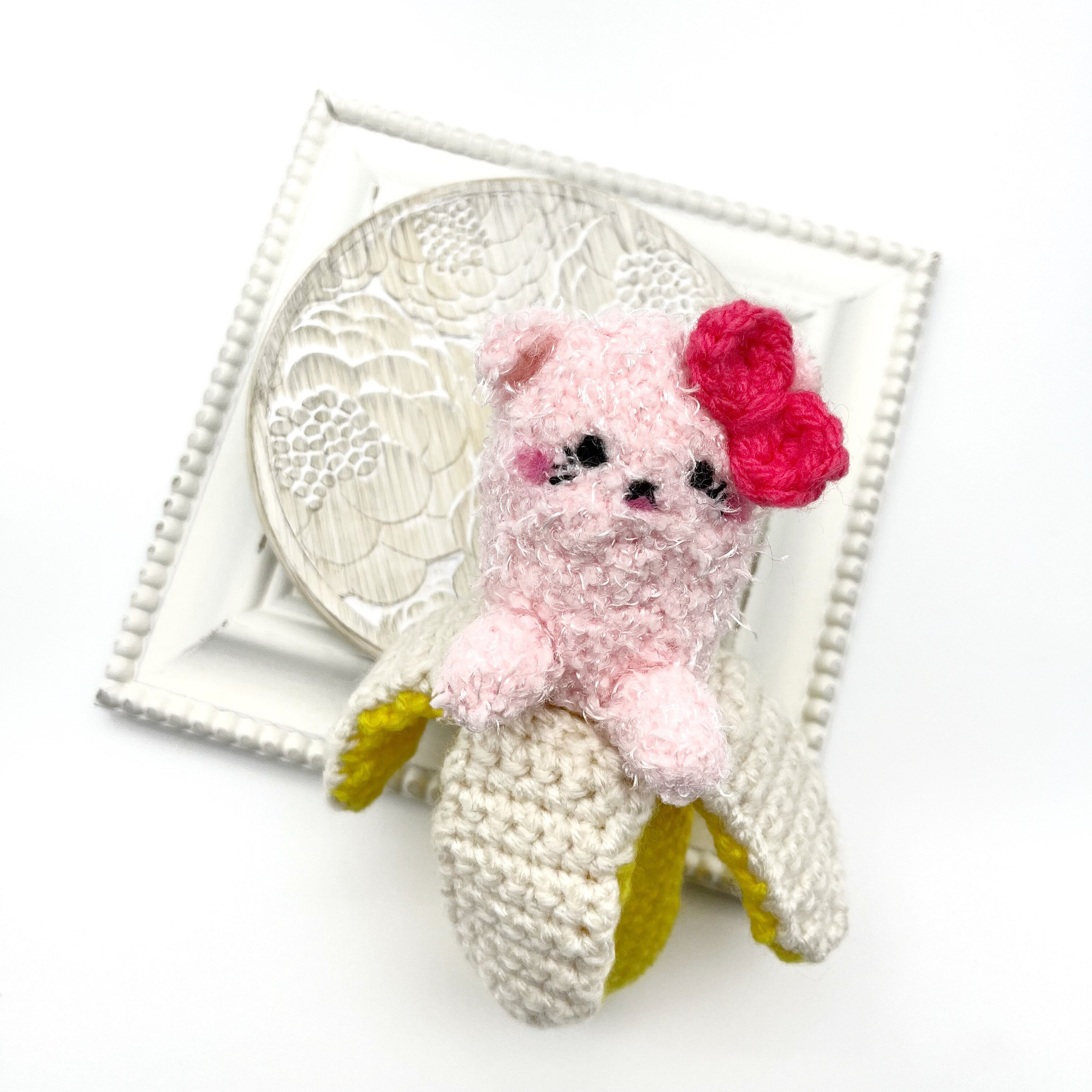 Kawaii Banana Cat Plush Amigurumi Banana Cat Crochet Cat Doll Etsy