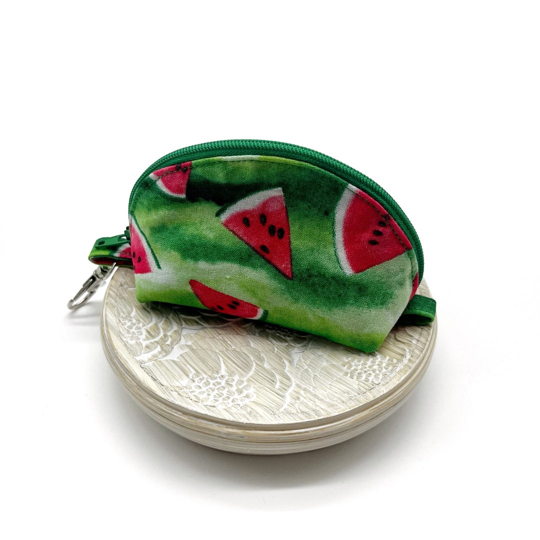 Watermelon Zipper Pouch Embroidered Coin Purse Wallet Bag Zipper Case – Sew  Perfectly