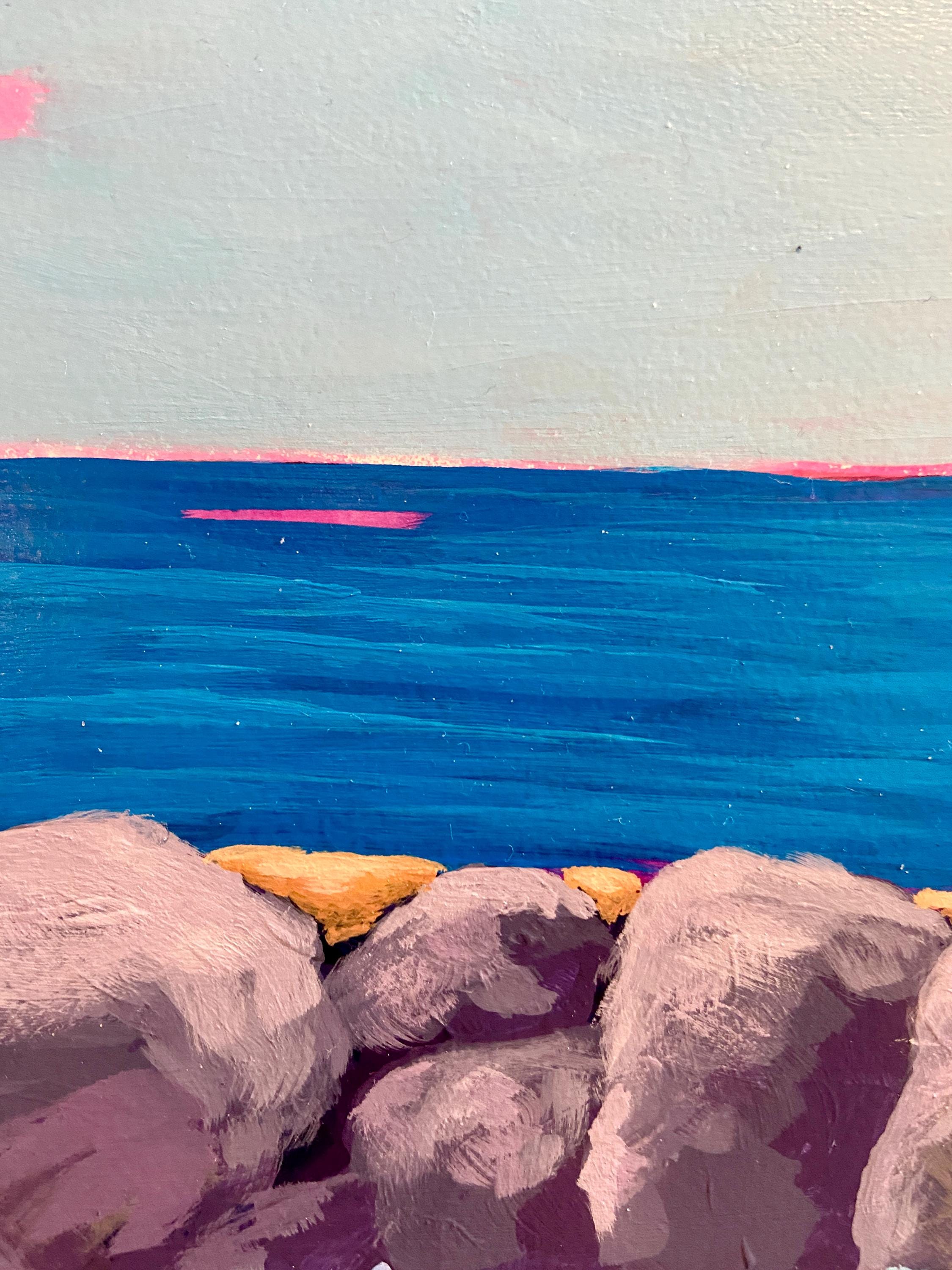 灯台の絵画、灯台、海の灯台、アクリル画、ビーチの装飾、家の装飾、壁