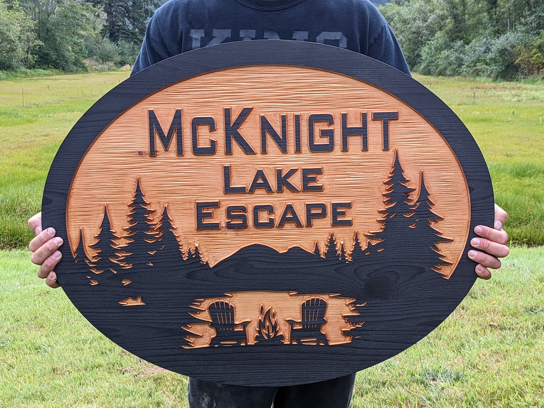 Double Sided or Single Sided Carved Wood Address Sign, Exterior Family ...