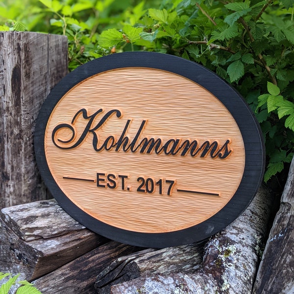 Estate sign custom Carved rustic outdoor exterior wood address family name wedding gift Father's Day anniversary housewarming mothers day