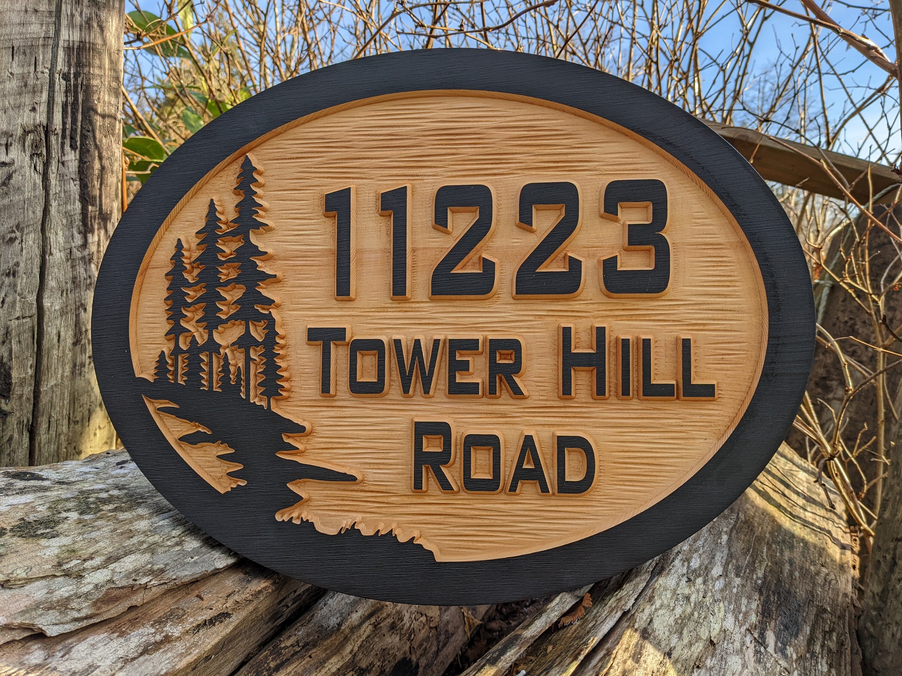 Outdoor House Sign Personalized Cedar Rustic Farmhouse Etsy