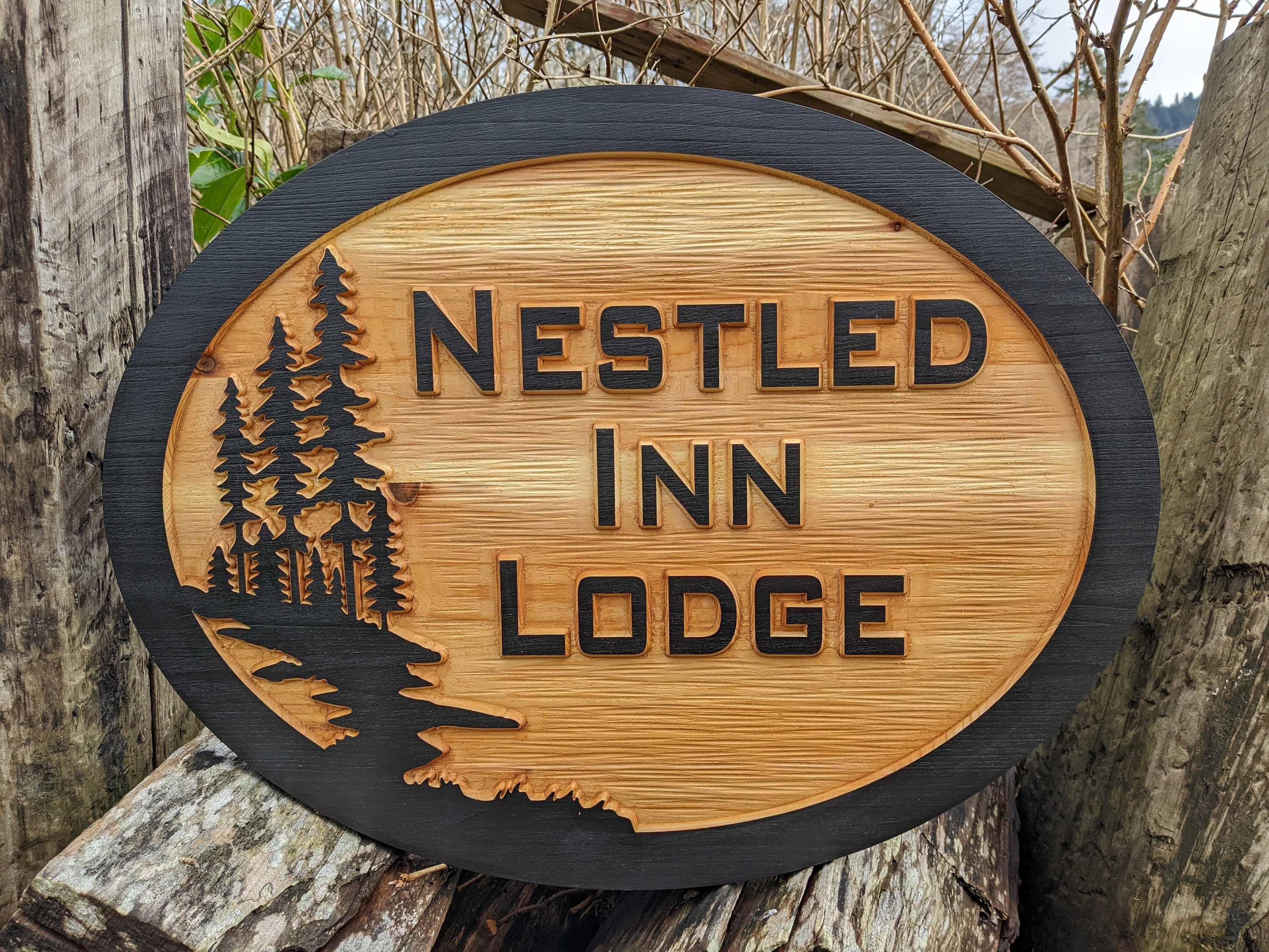 Outdoor House Sign Personalized Cedar Rustic Farmhouse Etsy