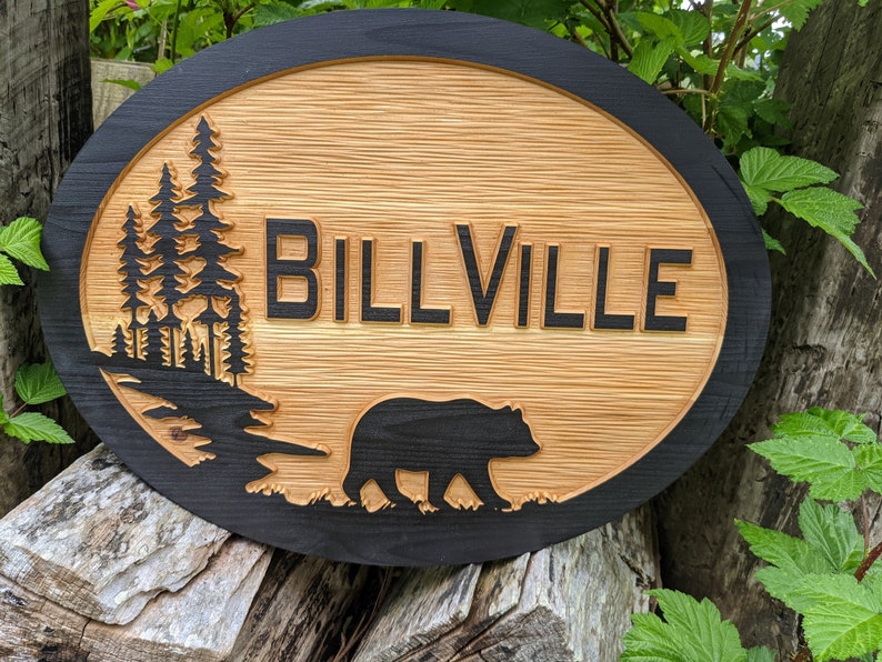 Double Sided or Single Sided Carved Wood Address Sign - Etsy
