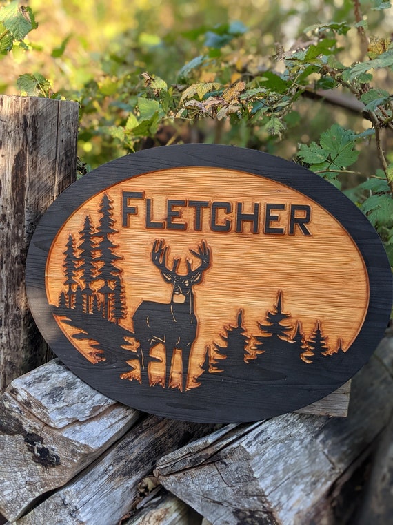 Customized PERSONALIZED Moose With your Name - Cedar Ornament Customized PERSONALIZED Moose With your Name - Cedar Ornament