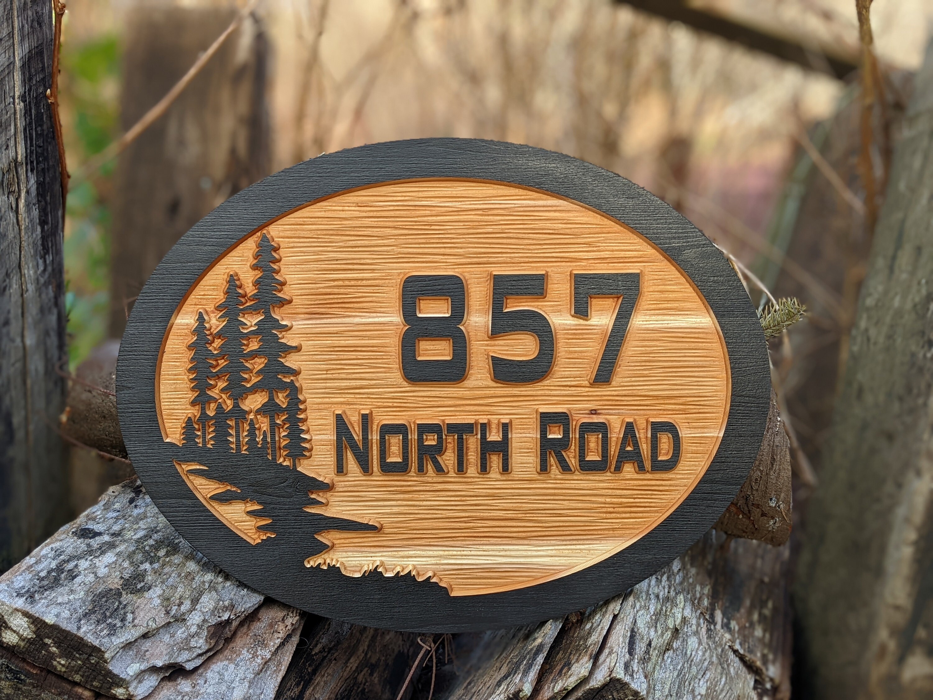 Outdoor House Sign Personalized Cedar Rustic Farmhouse Etsy