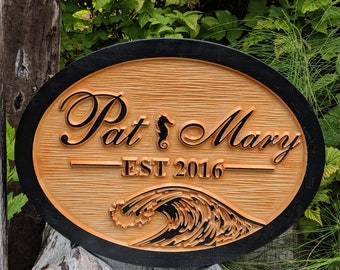 Outdoor wood sign, exterior wood address sign, beach house decor, lakehouse, 3d address sign, last name sign, outdoor wooden name sign, wood