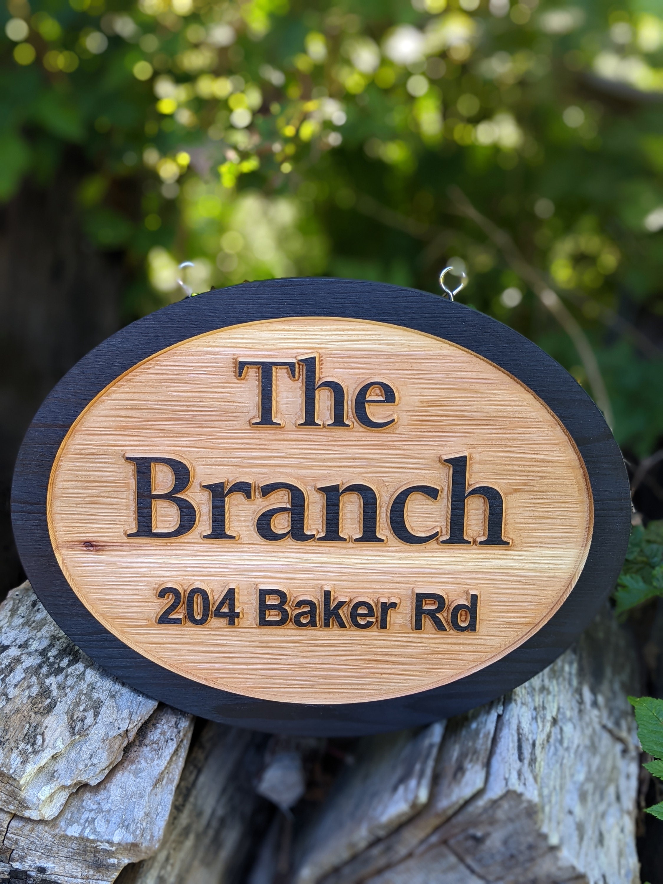 Custom Carved Wood Family Name Sign: Rustic Cabin Decor - Etsy