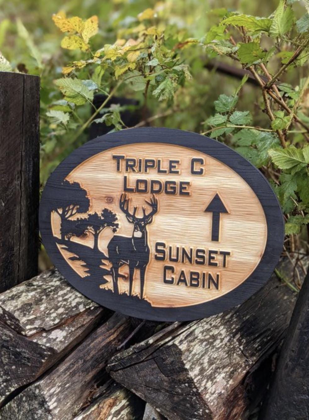 Hanging Single or Double Sided Wood Address Estate Oak Tree Sign. - Etsy
