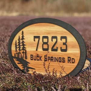 Double Sided or Single Sided Carved Wood Address Sign - Etsy