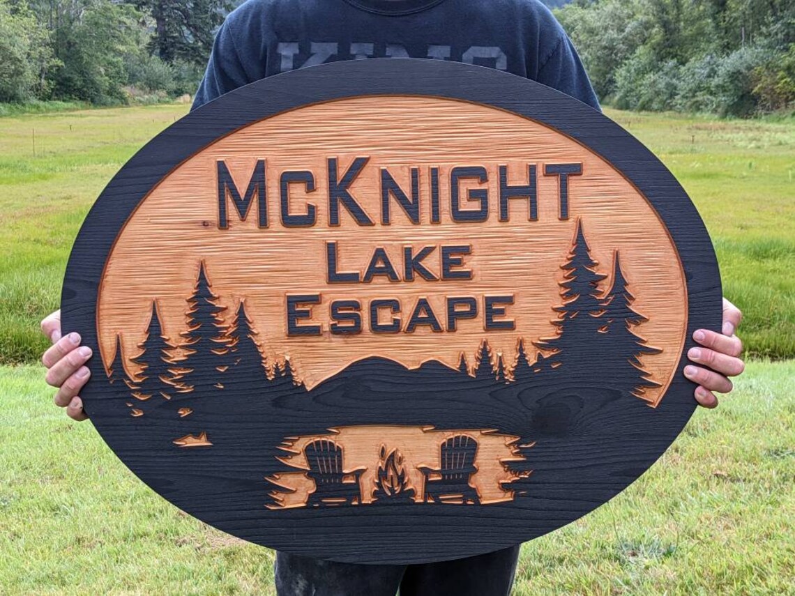 Extra Large 30 Inch Cedar Sign for Exterior Use. Rustic Farmhouse Cedar ...