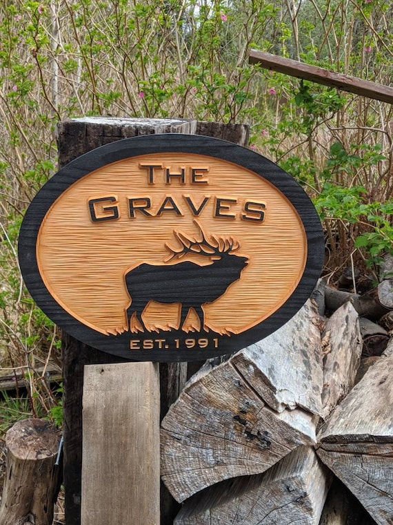 Custom Personalized Carved Name Outdoor Wood Sign - Etsy