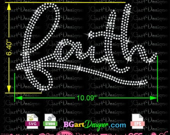 Download Faith Rhinestone Svg Etsy
