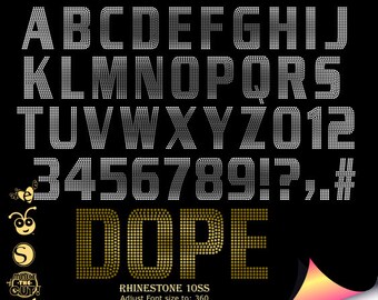 Modern Alphabet Rhinestone, letters, ttf, for cricut and silhouette basic, rhinestone template font