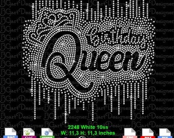 Download Birthday queen crown cross Rhinestone svg, eps, quotes, for cricut and silhouette, rhinestone template