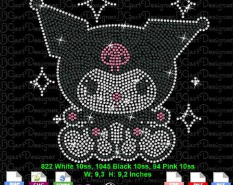 Download cartoon Hello halloween cat sitting SVG digital rhinestone template, kawaii silhouette bling cricut, DIY iron on transfer shirt