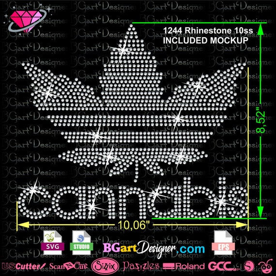 Download Cannabis Adidas Logo Rhinestone Svg Eps Weed Marijuana For Etsy SVG, PNG, EPS, DXF File